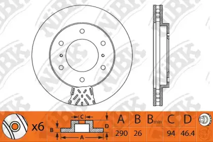 RN1188 NiBK Тормозной диск