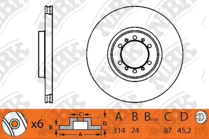 RN1217 NiBK Тормозной диск