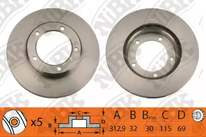 RN1224 NiBK Тормозной диск