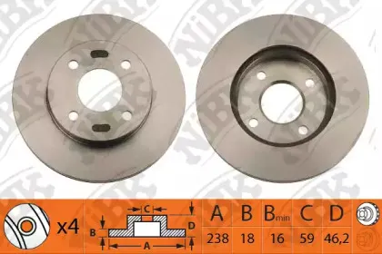 RN1233 NiBK Тормозной диск