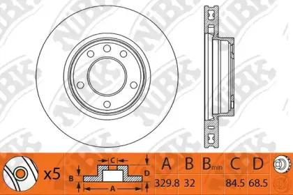 RN1235 NiBK Тормозной диск