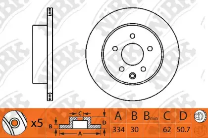 RN1244 NiBK Тормозной диск
