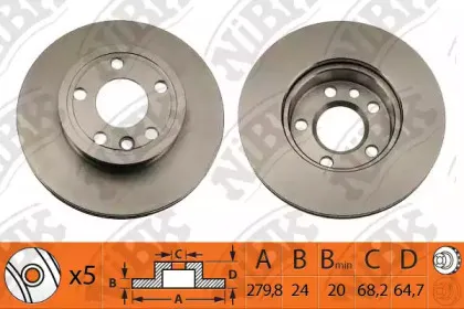 RN1281 NiBK Тормозной диск
