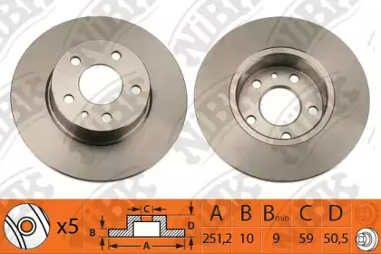 RN1283 NiBK Тормозной диск