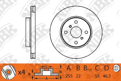RN1309 NiBK Тормозной диск