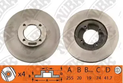 RN1345 NiBK Тормозной диск