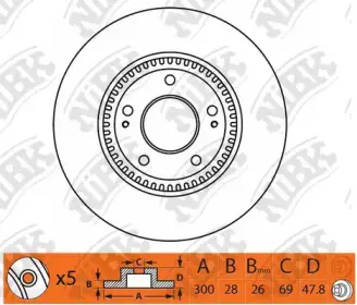 RN1348 NiBK Тормозной диск