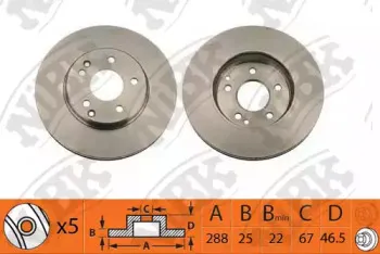 RN1361 NiBK Тормозной диск