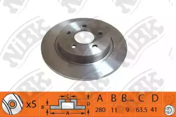 RN1368 NiBK Тормозной диск