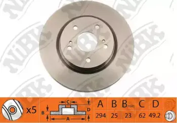 RN1371 NiBK Тормозной диск