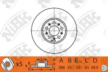 RN1379 NiBK Тормозной диск