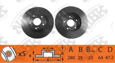 RN1405 NiBK Тормозной диск