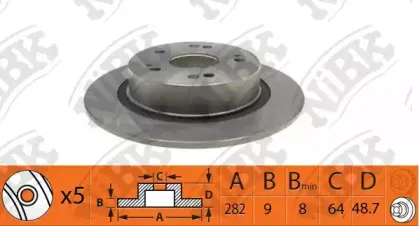 RN1409 NiBK Тормозной диск