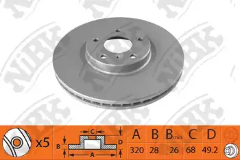 RN1423 NiBK Тормозной диск