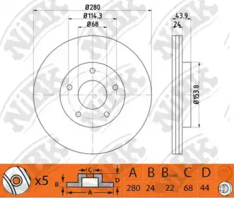 RN1426 NiBK Тормозной диск
