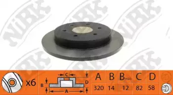 RN1431 NiBK Тормозной диск