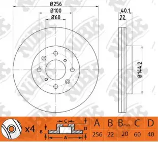 RN1526 NiBK Тормозной диск