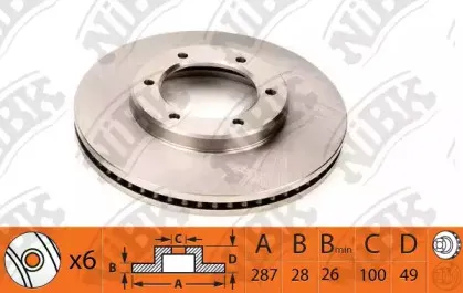 RN1535 NiBK Тормозной диск