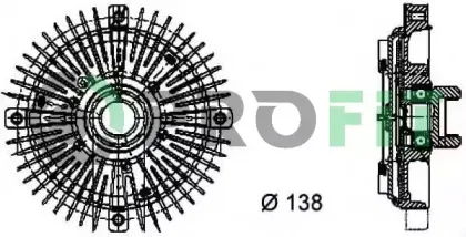 1720-1010 PROFIT Сцепление, вентилятор радиатора