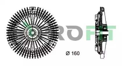 1720-3014 PROFIT Сцепление, вентилятор радиатора