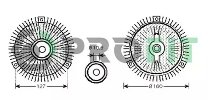 1720-4002 PROFIT Сцепление, вентилятор радиатора