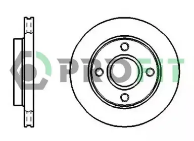 5010-0766 PROFIT Тормозной диск