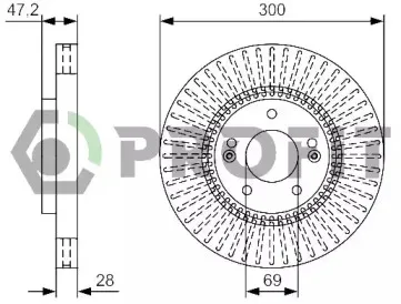 5010-1630 PROFIT Тормозной диск