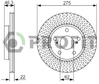 5010-1789 PROFIT Тормозной диск