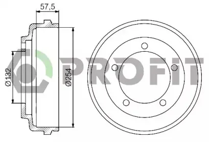 5020-0029 PROFIT Тормозной барабан