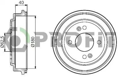 5020-0042 PROFIT Тормозной барабан