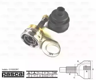 G10003PC PASCAL Шарнирный комплект, приводной вал