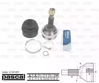 G10018PC PASCAL Шарнирный комплект, приводной вал
