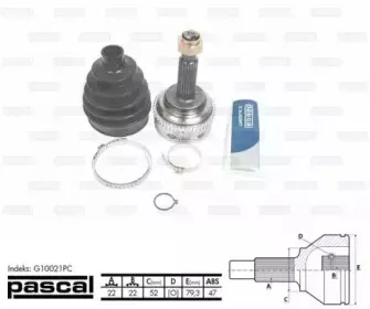 G10021PC PASCAL Шарнирный комплект, приводной вал