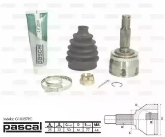 G10357PC PASCAL Шарнирный комплект, приводной вал
