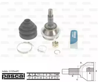 G10544PC PASCAL Шарнирный комплект, приводной вал