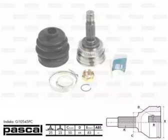 G10545PC PASCAL Шарнирный комплект, приводной вал