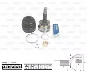 G11002PC PASCAL Шарнирный комплект, приводной вал