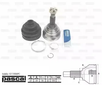 G11006PC PASCAL Шарнирный комплект, приводной вал