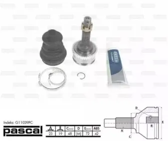 G11039PC PASCAL Шарнирный комплект, приводной вал