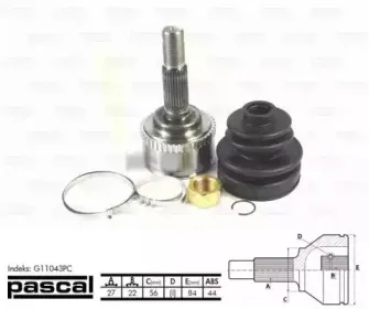 G11043PC PASCAL Шарнирный комплект, приводной вал