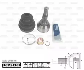 G11081PC PASCAL Шарнирный комплект, приводной вал