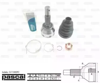 G11082PC PASCAL Шарнирный комплект, приводной вал