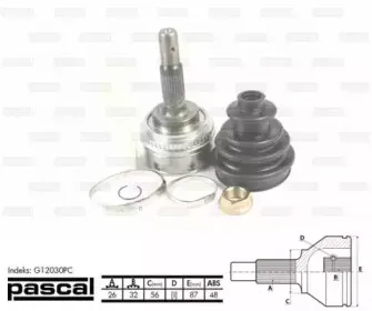 G12030PC PASCAL Шарнирный комплект, приводной вал