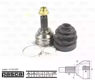 G13010PC PASCAL Шарнирный комплект, приводной вал