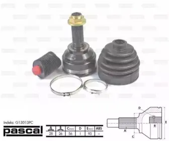 G13013PC PASCAL Шарнирный комплект, приводной вал