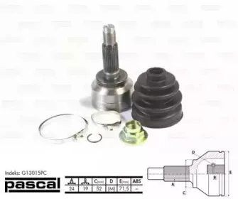 G13015PC PASCAL Шарнирный комплект, приводной вал