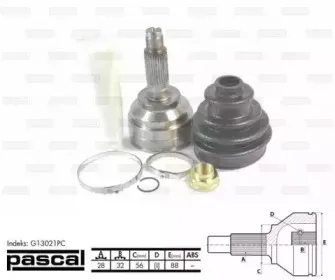 G13021PC PASCAL Шарнирный комплект, приводной вал