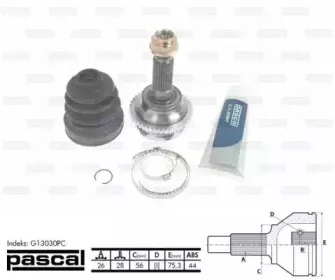 G13030PC PASCAL Шарнирный комплект, приводной вал
