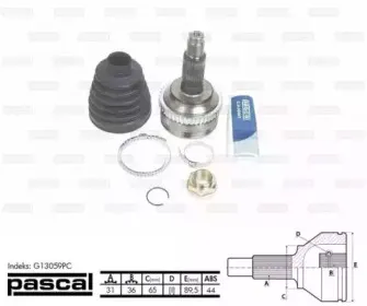 G13059PC PASCAL Шарнирный комплект, приводной вал