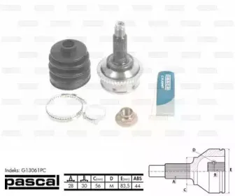 G13061PC PASCAL Шарнирный комплект, приводной вал